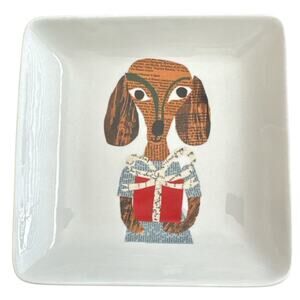 Denise Fiedler Pottery Barn Square Dachshund Trinket Dish